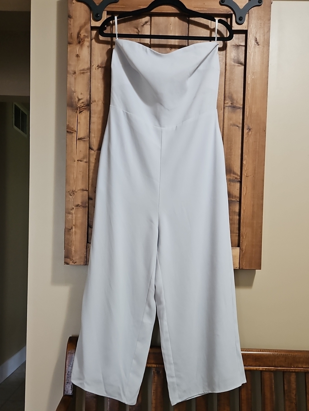 Aritzia Babaton lillooet (Grey) Roshan Strapless Cropped Jumpsuit 10 - Picture 1 of 16